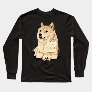 Famous Dog Meme - Original Artwork Long Sleeve T-Shirt